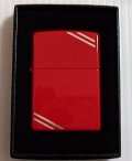 ☆全面 レッド！カラフル＆シンプル！両面ダイアゴナルライン ２００７年 ZIPPO！新品