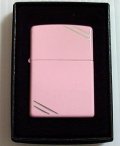 ☆全面 ピンク！カラフル＆シンプル！両面ダイアゴナルライン ２００７年 ZIPPO！新品