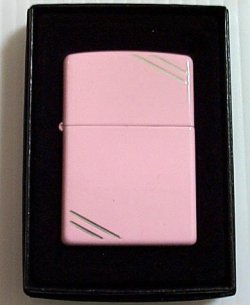 画像1: 🌸淡い・・桜 ピンク色 ！両面Wスラッシュ・カラフルライン入り  ２００７年 ZIPPO！新品