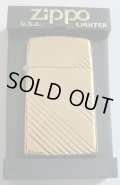★カナダ・ジッポー！カナダ工場製 スリム！ゴールド・プレート １９９７年 ＳＬＩＭ　ＺＩＰＰＯ！新品Ａ
