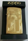 ★カナダ・ジッポー！カナダ工場製 スリム！ゴールド・プレート １９９５年 ＳＬＩＭ　ＺＩＰＰＯ！新品Ｂ