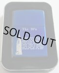 ★廃番カラー！MOOD INDIGO　インディゴ・ブルー　THE ３０'s デザイン ２００３年 ZIPPO！新品D