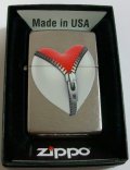 ★米国ジッポー社　お洒落な・・ZIP HEART！ジッパー ２０１２年 Chrome Arch Zippo！新品