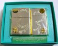 ラブラブ！シルバー＆ゴールド　ペア・ジッポー ２個セット Clover Pair！新品