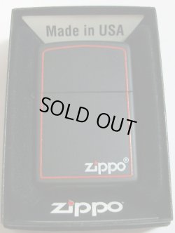 画像1: お洒落な・・ブラック！ロゴ・赤ライン入り　２０１２年　USA　ZIPPO！新品