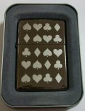★トランプデザイン！人気の・・ブラックアイス！２００３年１月 BLACK ICE ZIPPO！新品