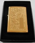 ★伝統の・・ベネチアン 両面柄！真鍮ケース HP Solid Brass  Venetian ２００４年2月 ZIPPO！新品
