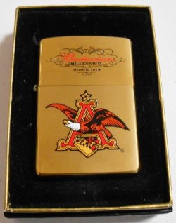 画像1: ☆Budeiser Beer！バドワイザー MILLENNIUM 記念 ２０００年 限定 USA  真鍮BRASS ZIPPO！新品