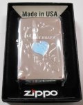 プレゼントに・・ラブラブ！銀加工ミラー  ＩＶＹ ＨＥＡＲＴ　ＺＩＰＰＯ！新品