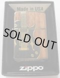 渋い！エレキギター　WOOD ＆ 真鍮古美　両面デザイン　ZIPPO！新品