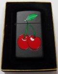 🍒さくらんぼ スリム！サクランボ ２００７年 BLACK SLIM ZIPPO！未使用品
