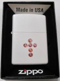 ☆スワロフスキー・クロス！お洒落な・・ホワイトパール  ２００８年 ZIPPO！新品