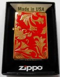 ☆豪華！輝く・・ゴールドプレート＆レッド！両面 OLD FASHION ２０１４年 ZIPPO！新品