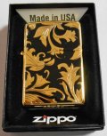 ☆豪華！輝く・・ゴールドプレート＆ブラック！両面 OLD FASHION ２０１４年 ZIPPO！新品