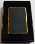 ★黒 ゴムラバー！BLACK RUBBER！ゴールドプレート ２００７年 ZIPPO！新品