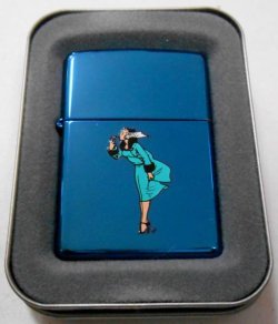 画像1: ☆Windy！ウィンディ 色鮮やかな・・サファイアブルー！グリーンドレス ２００４年８月 Zippo！新品