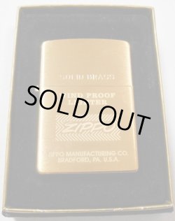画像1: ☆真鍮無垢ケース！２００４年６月 Brushed Solid Brass 刻印有り Zippo！新品
