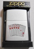 ☆人気の・・トランプ柄！１９９９年 USA サテンクローム ZIPPO！新品。