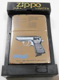 ☆WALTHER！拳銃のワルサー PPK １９３１モデル 銀加工 ２００２年 ZIPPO！新品