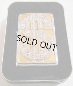 画像1: ☆豪華！輝く・・ドル ＄ Bling Emblem ８クリスタル！２００５年 ZIPPO！新品A