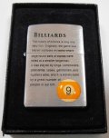 ★ビリヤード！BILLIARDS ボール＃９！２００５年５月 ＃２００ ZIPPO！新品