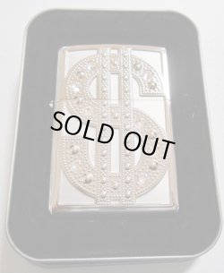 画像1: ☆豪華！輝く・・ドル ＄ Bling Emblem ８クリスタル！２００５年 ZIPPO！新品B