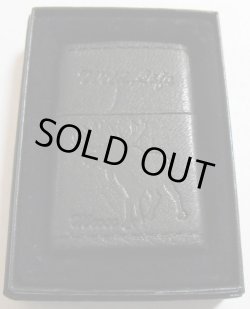 画像1: ☆レアレザー！ヘラジカ（巨大鹿ムース）本革巻き ブラック ２００６年1月 ＺＩＰＰＯ！未使用品