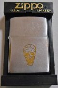 ★どくろ！人気の・・スカル VINTAGE風 USED加工 ２００１年１０月 ZIPPO！新品
