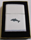 ★イルカ！ＤＯＬＰＨＩＮ 全六面革巻き ホワイト＆ブルー １９９９年 ＺＩＰＰＯ！未使用品