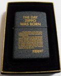 ★全六面ブラック・クラックル！オールドデザイン２００２年 Black Crackle Zippo！新品A