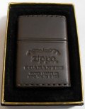 ☆全六面 総革巻き 全面ブラウンレザー！１９９６年 渋い・・こげ茶  ＺＩＰＰＯ！未使用品