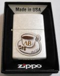 ☆血液型 AB型の方へ！Bloodtype AB コーヒーカップ 銀加工バレル ZIPPO！新品