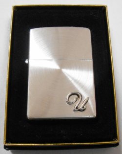 画像1: ★イニシャル・・U　両面スピンデザイン！銀加工 ２００４年 ZIPPO！新品