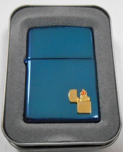 画像1: ☆色鮮やかな・・サファイアブルー！ZIPPOエンブレム ２００３年１１月 ZIPPO！新品 