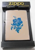 ☆ハワイアン・トロピカル　ブルー・ハイビスカス！２００１年２月 銀加工 ZIPPO！未使用品