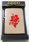 ☆ハワイアン・トロピカル　レッド・ハイビスカス！２００１年３月 銀加工 ZIPPO！未使用品