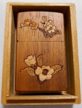 ☆冬！伝統工芸 平安木象嵌！天然木巻き＆象嵌 １９９８年 木箱入り ZIPPO！新品