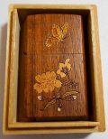☆春！伝統工芸 平安木象嵌！天然木巻き＆象嵌 １９９８年 木箱入り ZIPPO！新品