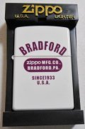 ★オールドデザイン！BRADFORD！全面ホワイトカラー ２００３年 ZIPPO！新品