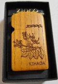 ☆WOODY CRAFT SLIM ZIPPO！天然木材 KIHADA キハダ木巻き ２０００年 未使用品