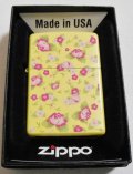 ☆FLORAL！色鮮やかな・・花柄 両面デザイン イエローパール ２０１０年 ZIPPO！新品
