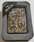 ★伝統の・・フローラル・デザイン！ブラックアイス ２００４年 ZIPPO！新品 