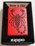 さそり！Scopion ２０１６年 色鮮やかな・・レッド USA ZIPPO！新品