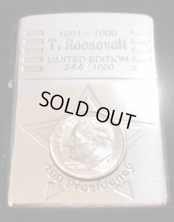 画像1: ★アメリカ大統領 セオドア・ルーズベルト！USコイン付 ２０００年５月 限定 ZIPPO！未使用品