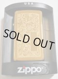 ☆スリム！伝統の・・ベネチアン 両面柄！Solid Brass ２００６年 SLIM ZIPPO！新品