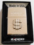 ＄ミリオンダラー！＄メタルエンブレム！ 限定 プラチナ加工 ２００３年９月 ZIPPO！未使用品A