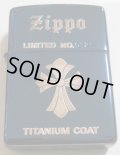 ★人気のクロス！ブルーチタン 限定 ネックレス付 ２００１年１月 ZIPPO！新品S