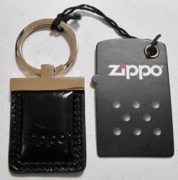 画像1: 米国ZIPPO社 ジッポー革製 キーホルダー！ブラックレザー！ 新品B
