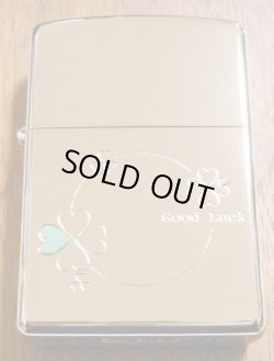 画像1: ☆ お洒落な・・Good Luck クローバー！木箱入り ２００５年７月 限定ZIPPO！新品