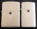 ２個セット！ラブラブ ペア・ジッポー！カラーストーン 銀加工 ZIPPO！新品B